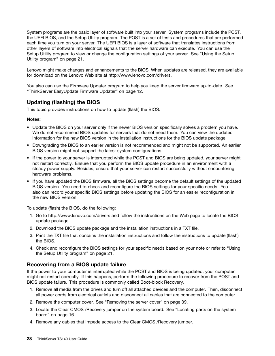 Lenovo ThinkServer TS140 User Manual | Page 40 / 124