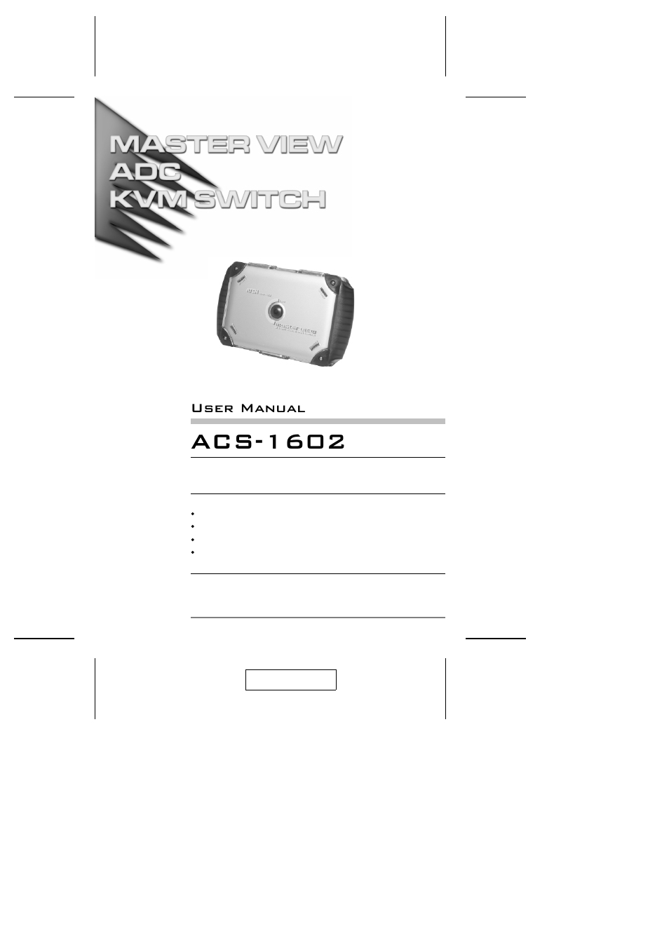 ATEN ACS-1602 User Manual | 16 pages