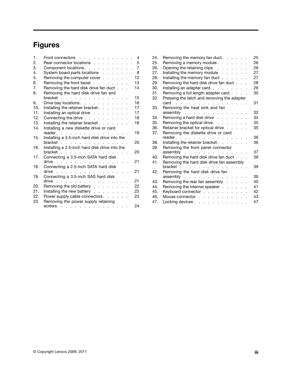Figures | Lenovo ThinkStation D20 User Manual | Page 5 / 64