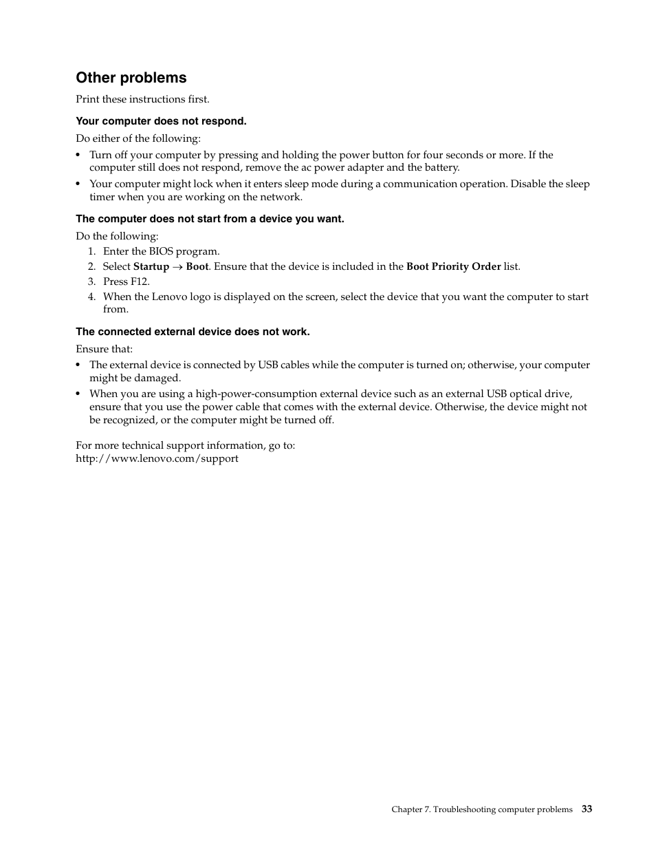Other problems | Lenovo K4450 Notebook User Manual | Page 47 / 56