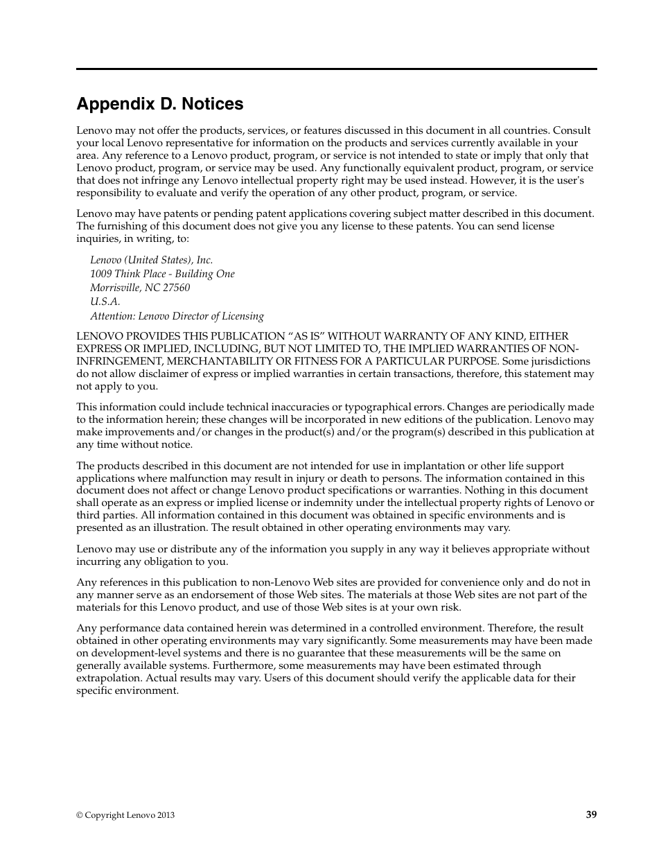 Appendix d. notices | Lenovo K4450 Notebook User Manual | Page 53 / 56