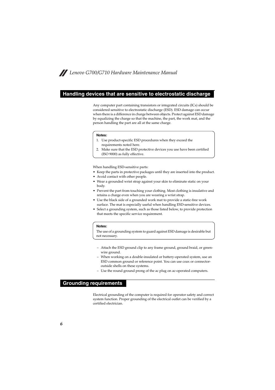 Grounding requirements | Lenovo G710 Notebook User Manual | Page 10 / 88