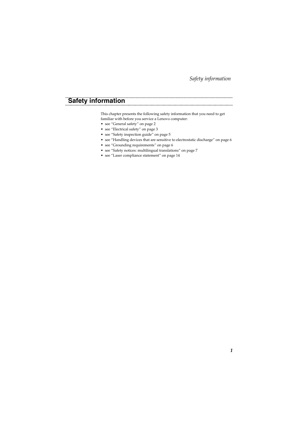 Safety information | Lenovo G710 Notebook User Manual | Page 5 / 88