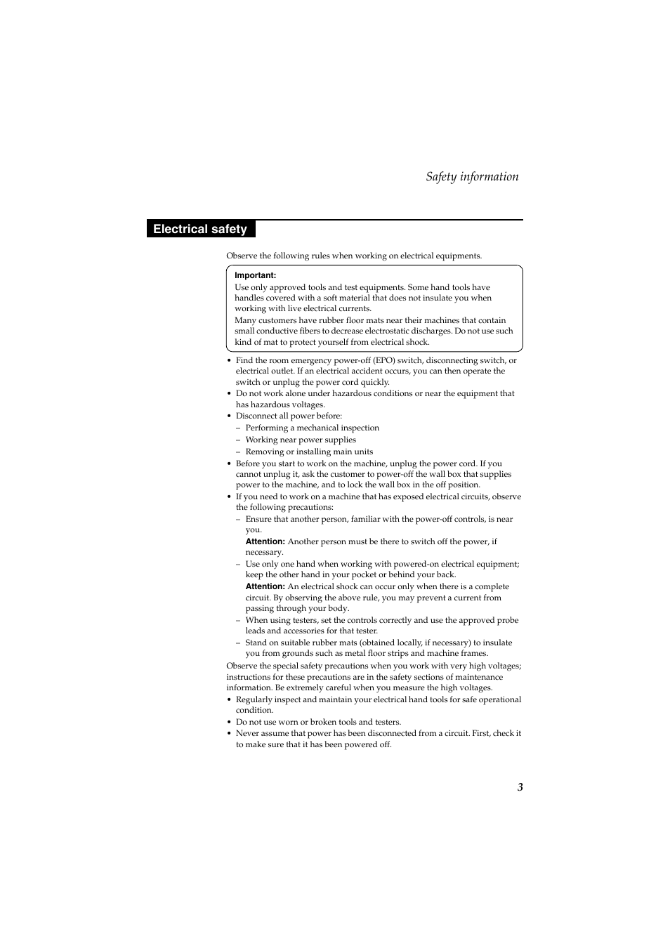 Electrical safety, Safety information | Lenovo G710 Notebook User Manual | Page 7 / 88