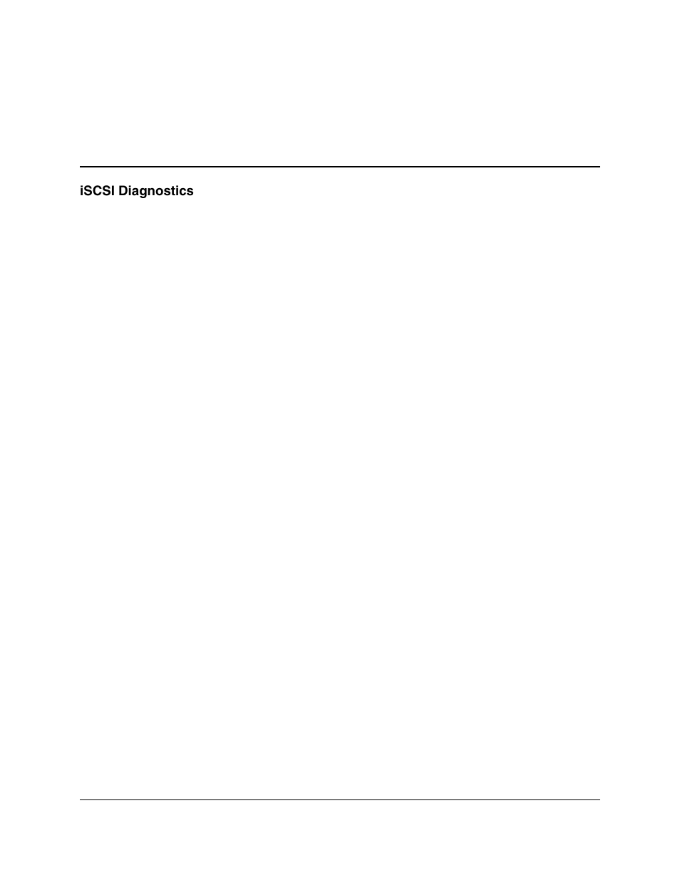 Iscsi troubleshooting, Iscsi diagnostics, Iscsi diagnostics using qcc gui | Iscsi diagnostics using interactive qcc cli | Lenovo ThinkServer RD540 User Manual | Page 108 / 132