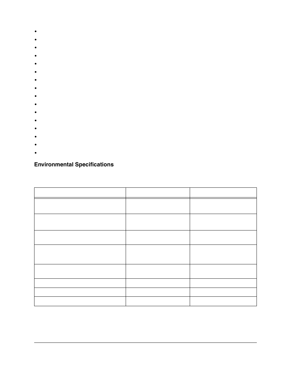 Environmental specifications | Lenovo ThinkServer RD540 User Manual | Page 21 / 132