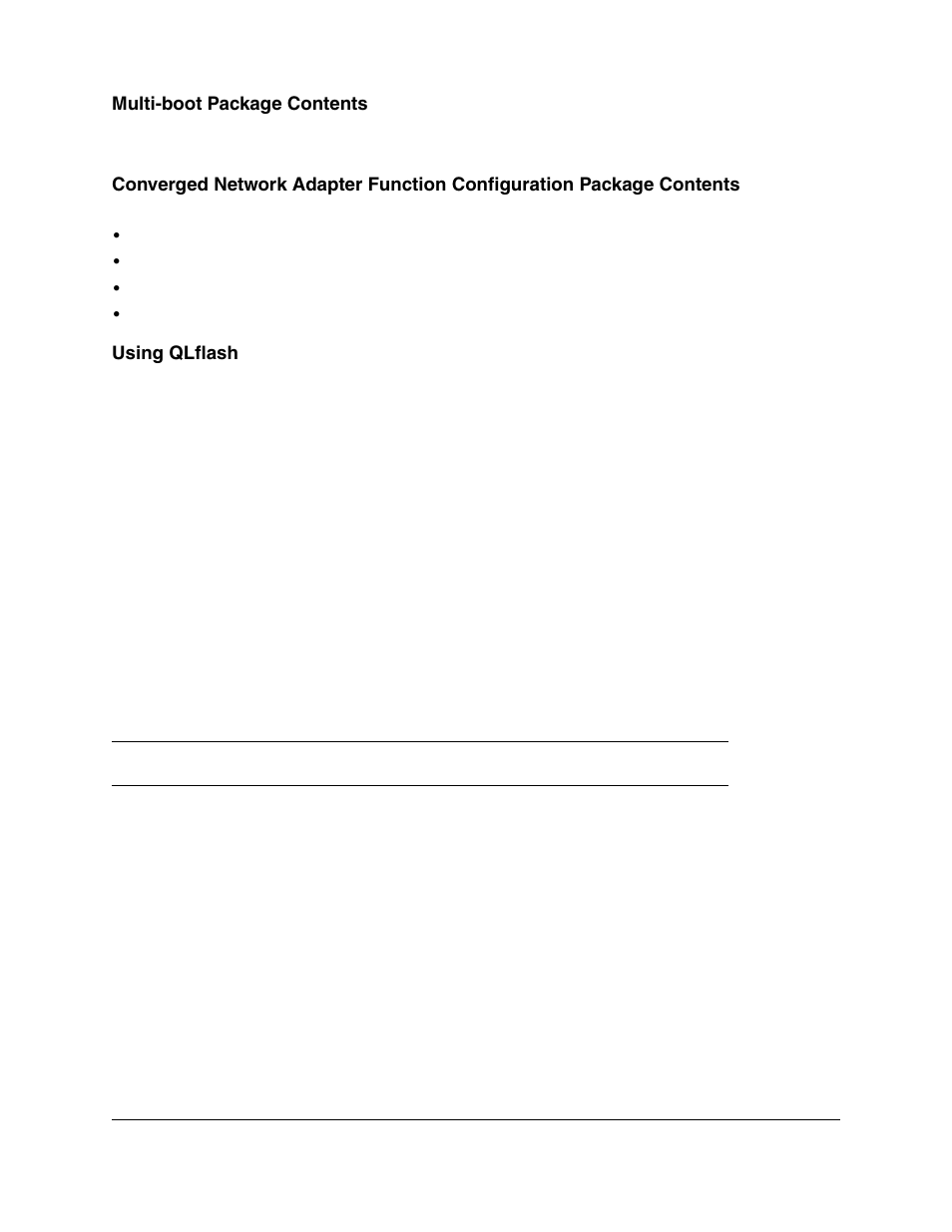 Multi-boot package contents, Using qlflash, Updating the multi-boot code | Qlflash command line options | Lenovo ThinkServer RD540 User Manual | Page 23 / 132