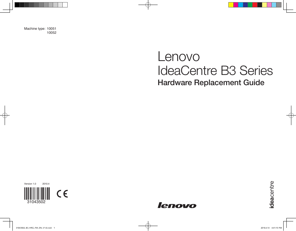 Lenovo IdeaCentre B305 User Manual | 23 pages