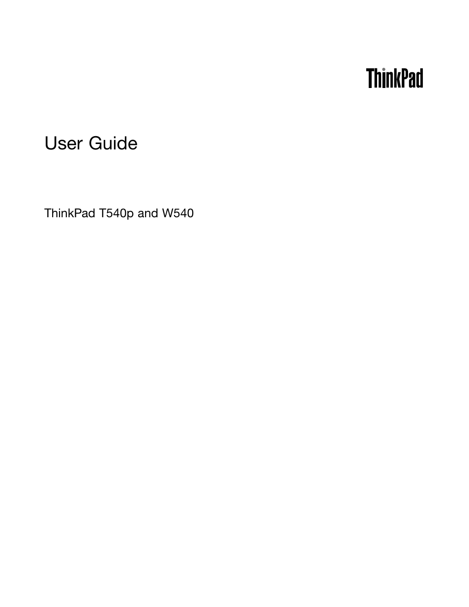 Lenovo ThinkPad T540p User Manual | 186 pages