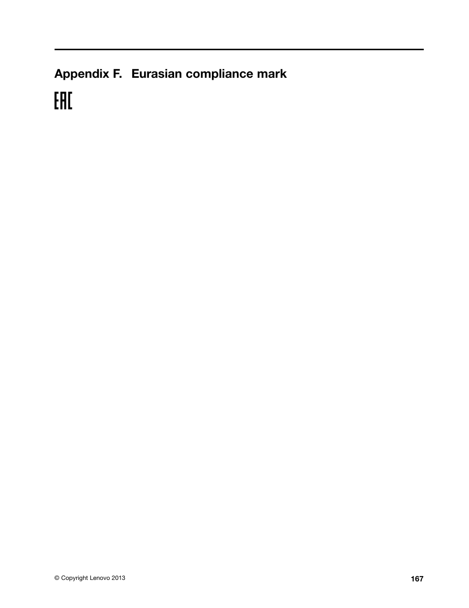 Appendix f. eurasian compliance mark | Lenovo ThinkPad T540p User Manual | Page 183 / 186