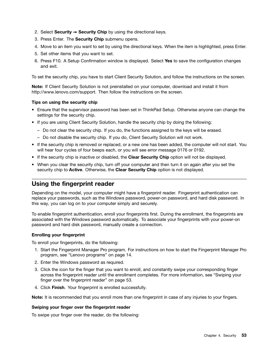 Using the fingerprint reader | Lenovo ThinkPad T540p User Manual | Page 69 / 186