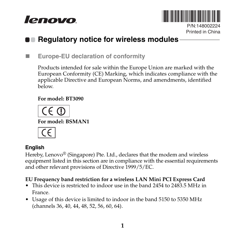 Lenovo IdeaPad S10-3c User Manual | 16 pages