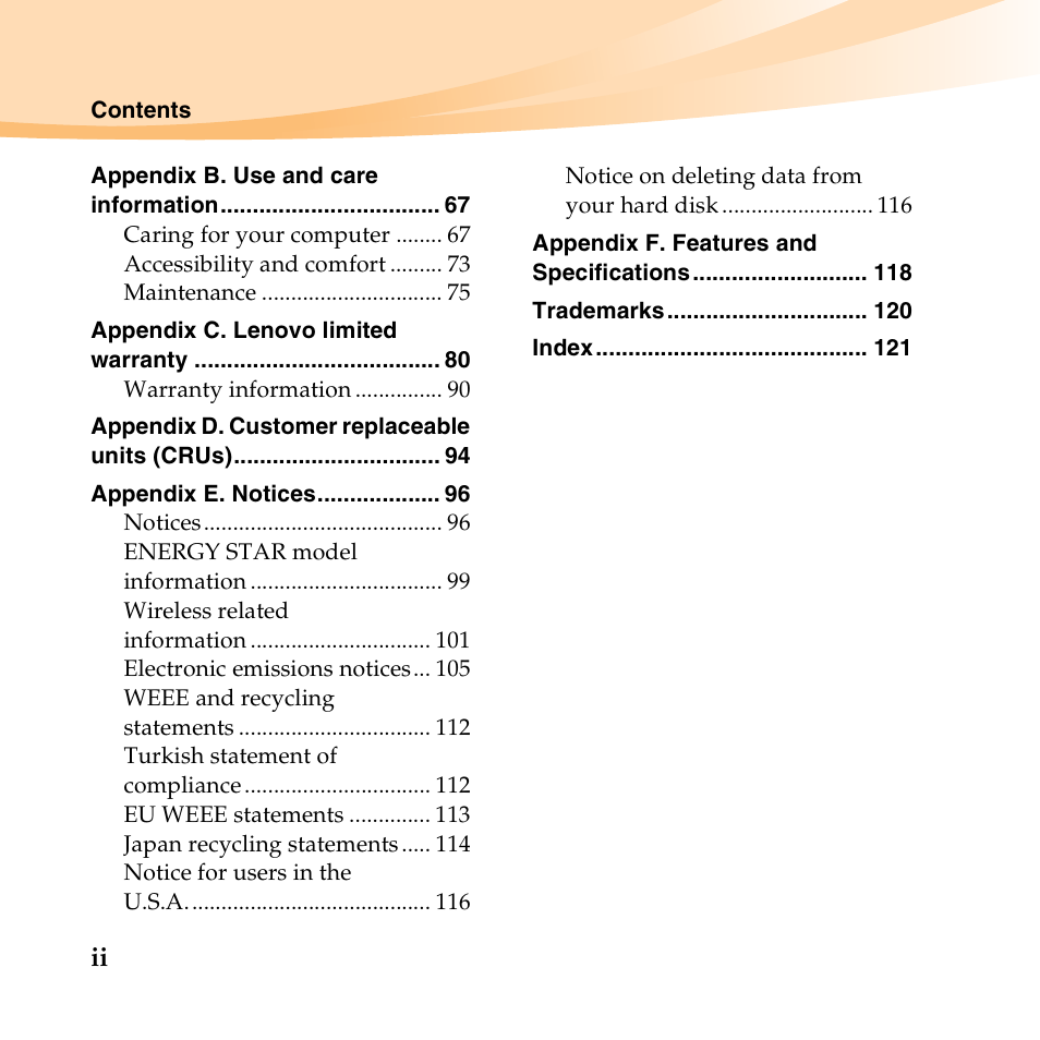 Lenovo IdeaPad U150 User Manual | Page 8 / 140