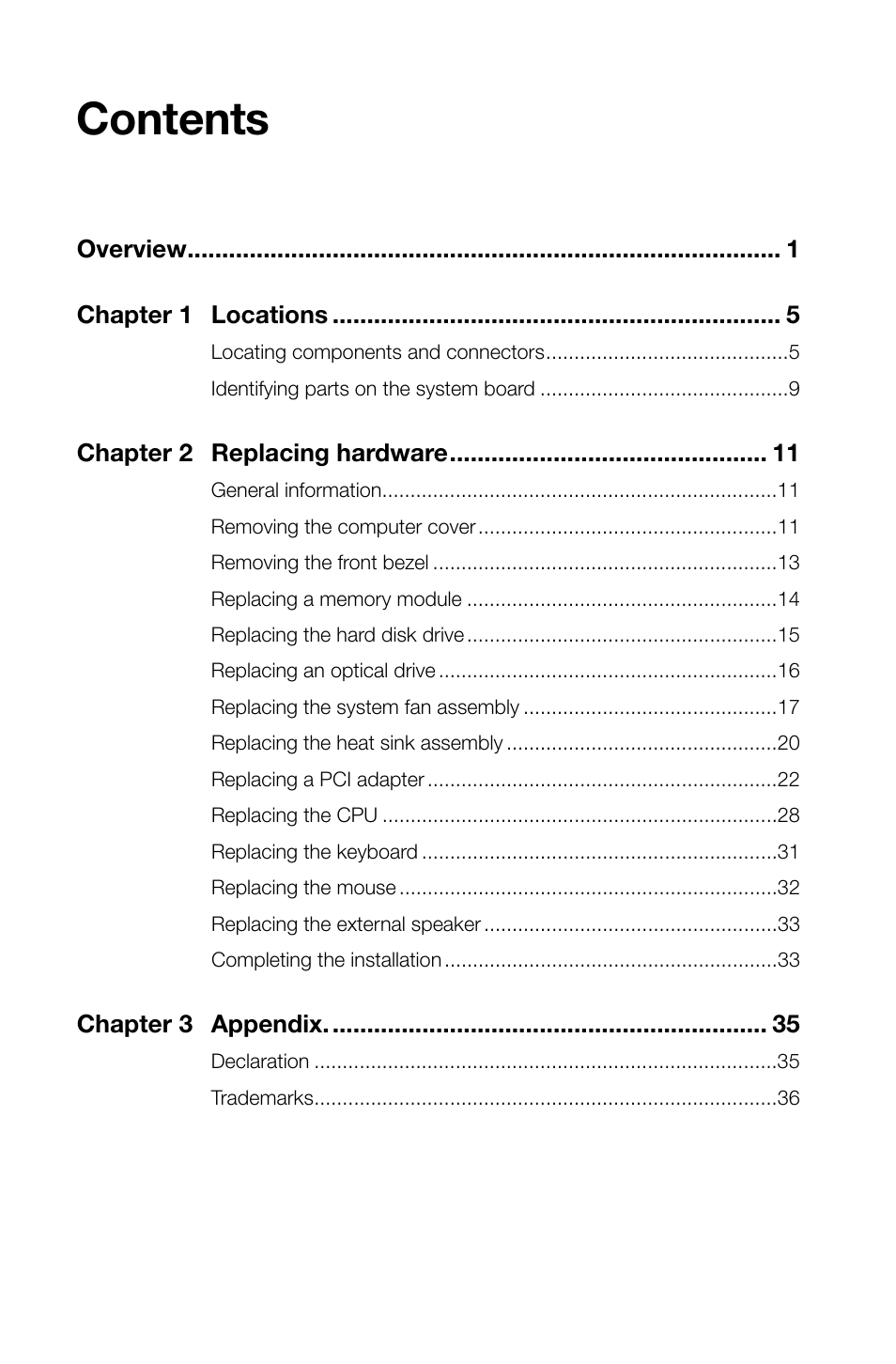 Lenovo IdeaCentre K330 User Manual | Page 3 / 39