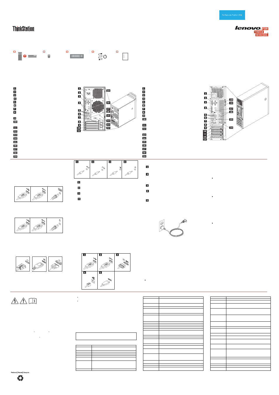 Lenovo ThinkStation E32 User Manual | 2 pages