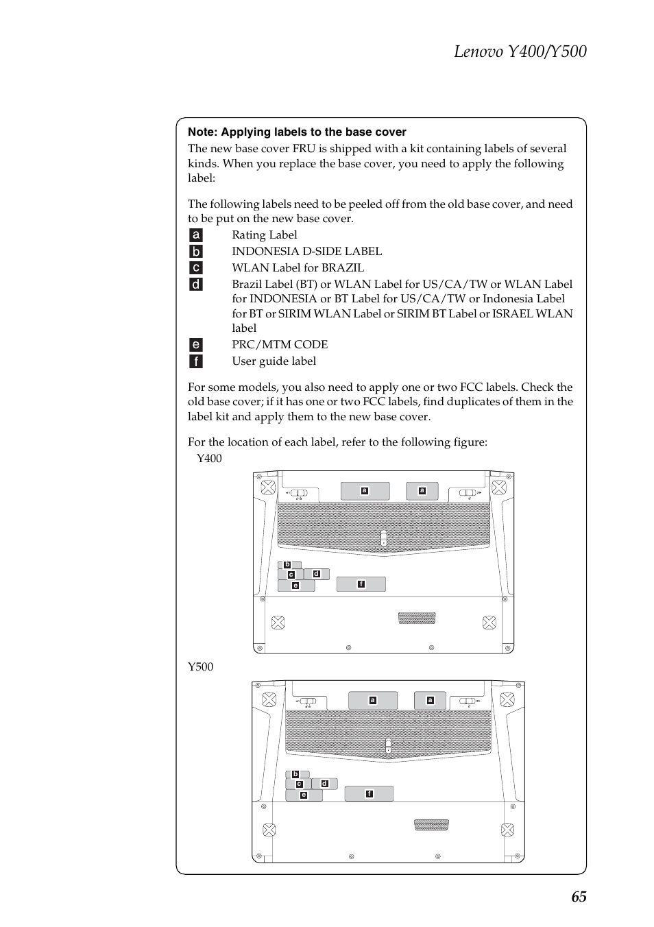 Lenovo IdeaPad Y400 Notebook User Manual | Page 69 / 102