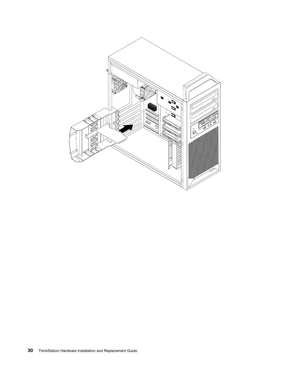 Installing a new adapter card | Lenovo ThinkStation S20 User Manual | Page 36 / 64