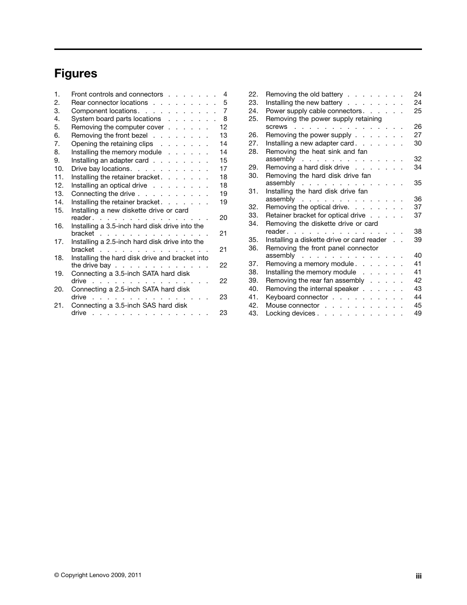 Figures | Lenovo ThinkStation S20 User Manual | Page 5 / 64