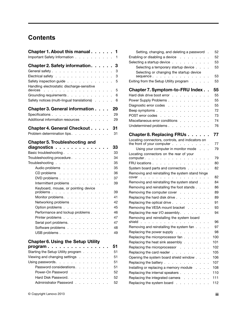 Lenovo S310 All-in-One User Manual | Page 5 / 142