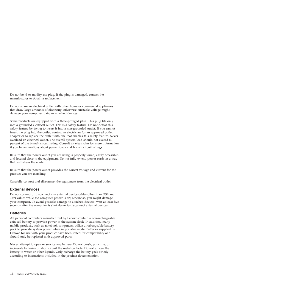 External devices, Batteries, External | Devices | Lenovo ThinkCentre M57e User Manual | Page 18 / 325