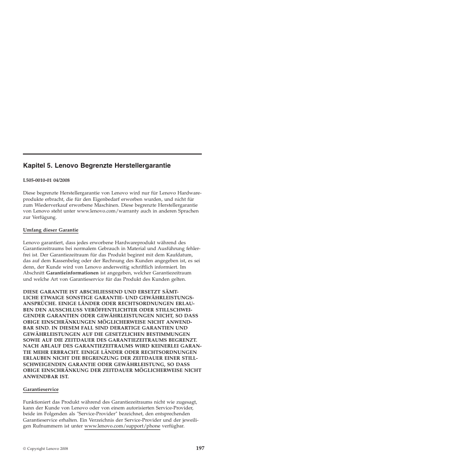 Kapitel, Lenovo, Begrenzte | Herstellergarantie, Seite | Lenovo ThinkCentre M57e User Manual | Page 201 / 325