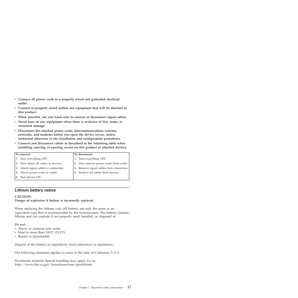 Lithium battery notice, Lithium, Battery | Notice | Lenovo ThinkCentre M57e User Manual | Page 21 / 325