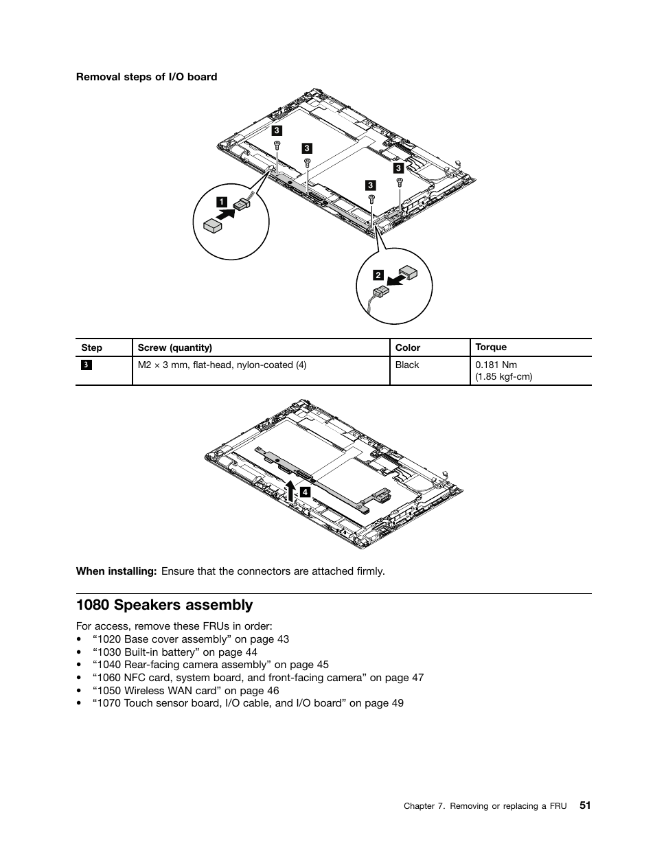 1080 speakers assembly | Lenovo ThinkPad Tablet 2 User Manual | Page 57 / 64