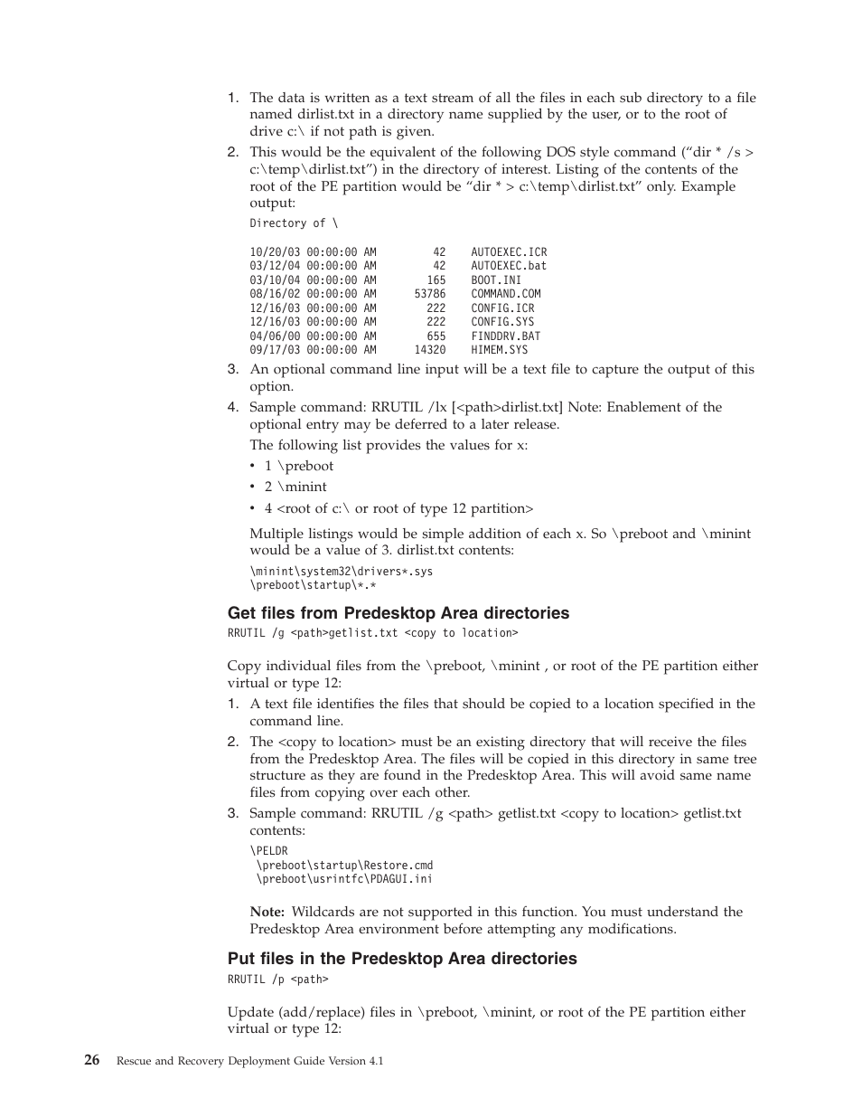 Get files from predesktop area directories, Put files in the predesktop area directories, Files | From, Predesktop, Area, Directories | Lenovo THINKPAD Z60M User Manual | Page 32 / 156