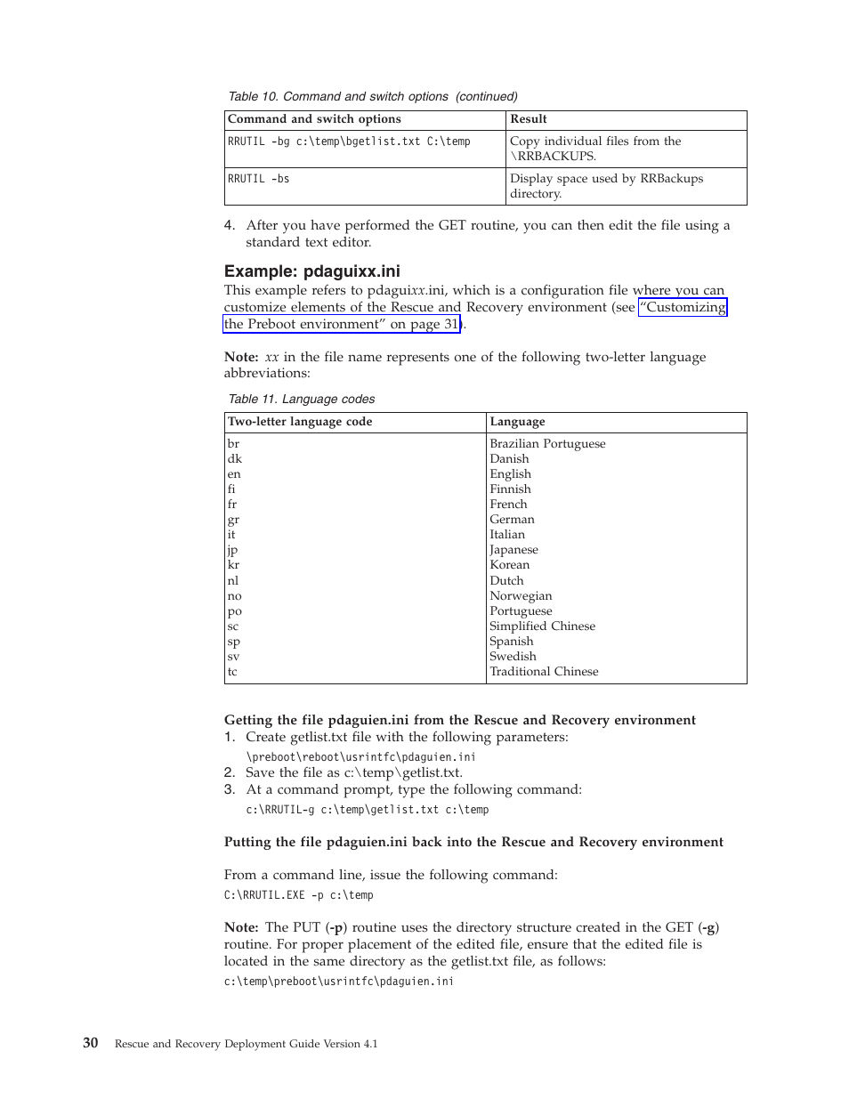 Example: pdaguixx.ini, Example, Pdaguixx.ini | Lenovo THINKPAD Z60M User Manual | Page 36 / 156