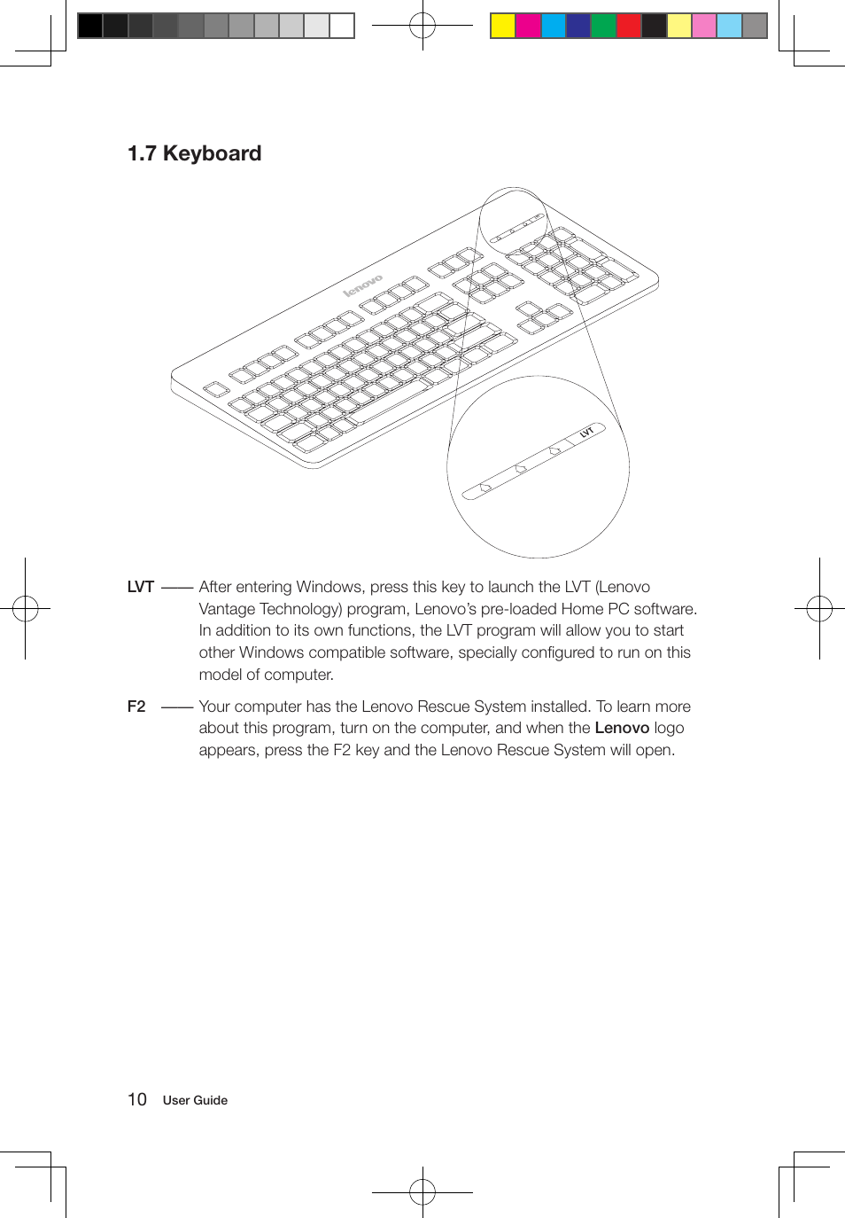 7 keyboard | Lenovo IdeaCentre B310 User Manual | Page 15 / 47