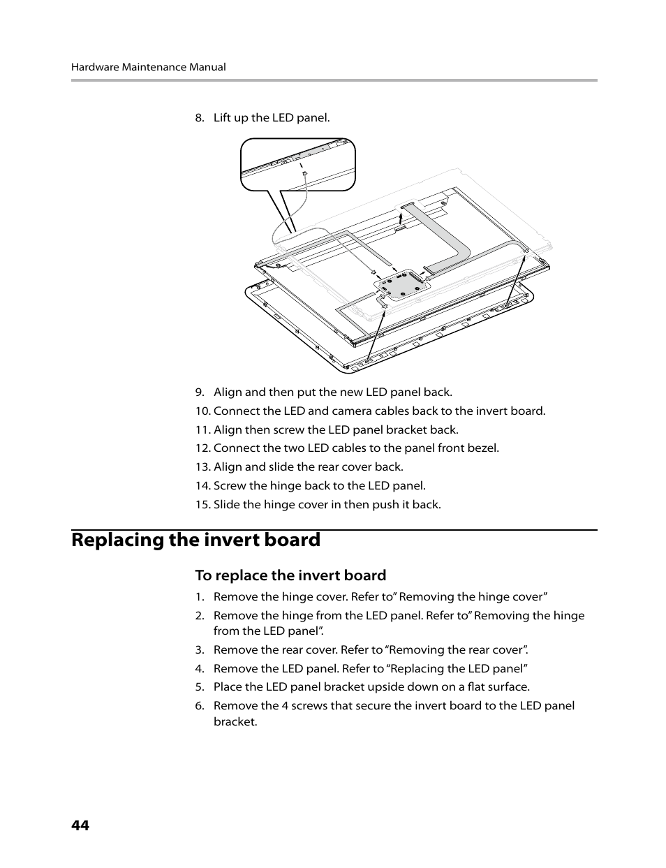 Replacing the invert board | Lenovo IdeaCentre A300 User Manual | Page 46 / 53