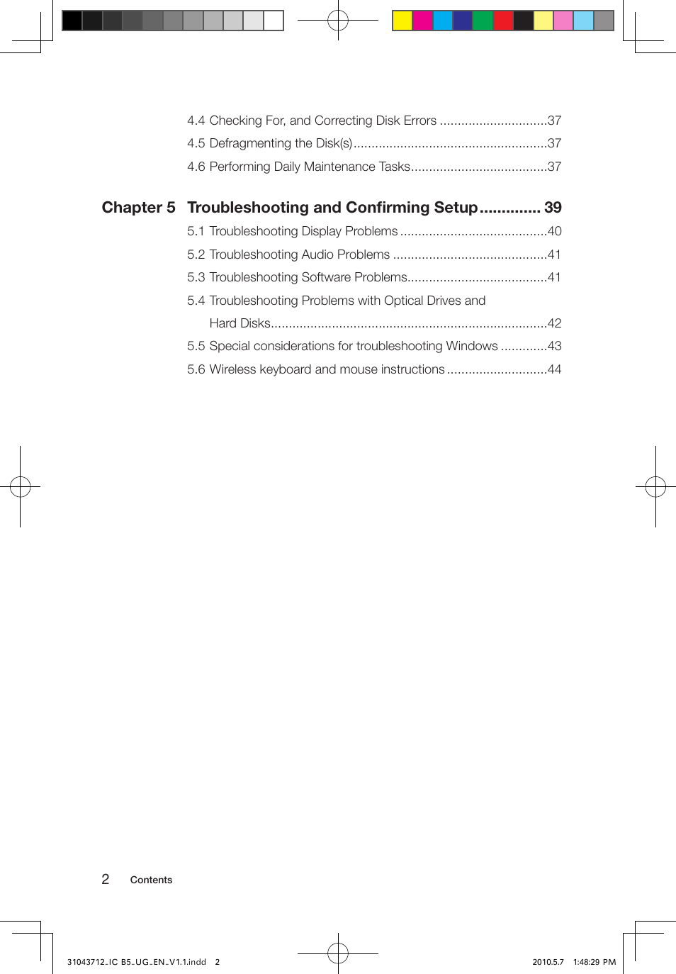 Chapter 5 troubleshooting and confirming setup | Lenovo IdeaCentre B505 User Manual | Page 5 / 51