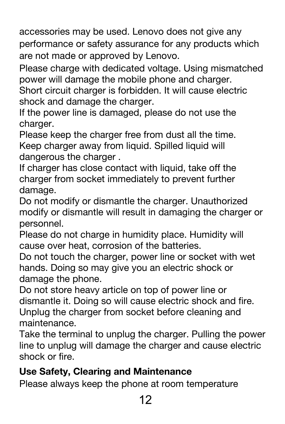 Lenovo A390 Smartphone User Manual | Page 12 / 25