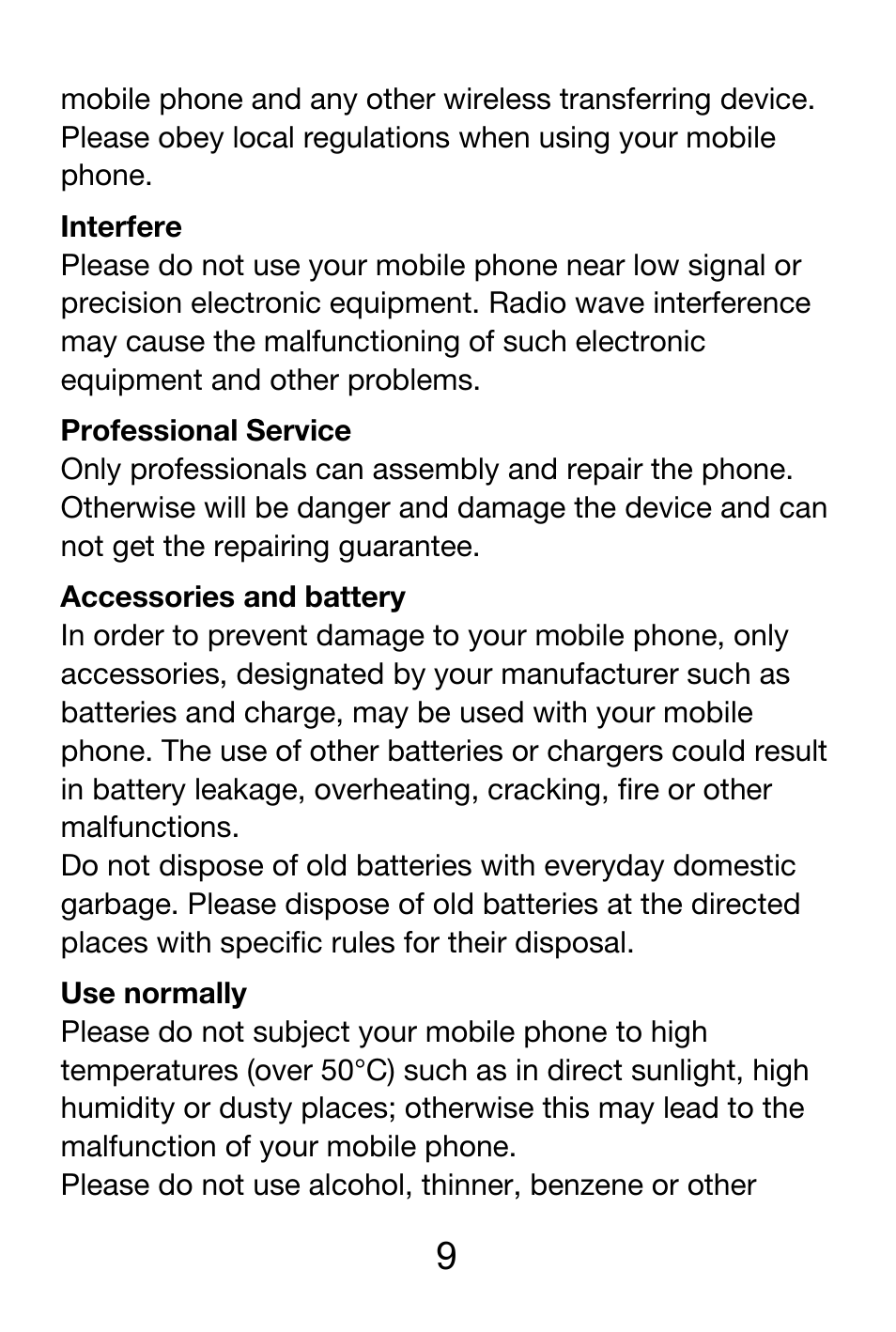 Lenovo A390 Smartphone User Manual | Page 9 / 25