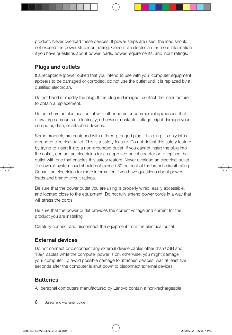 Plugs and outlets, External devices, Batteries | Lenovo IdeaCentre Q700 User Manual | Page 11 / 39