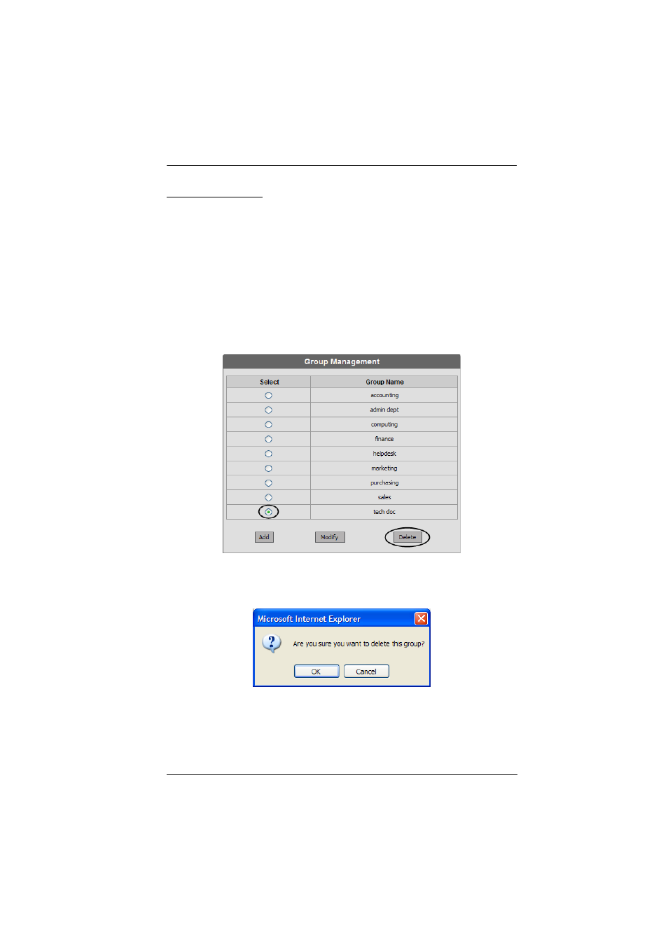 Deleting groups | ATEN ATEN Matrix KVM KM0832 User Manual | Page 65 / 167