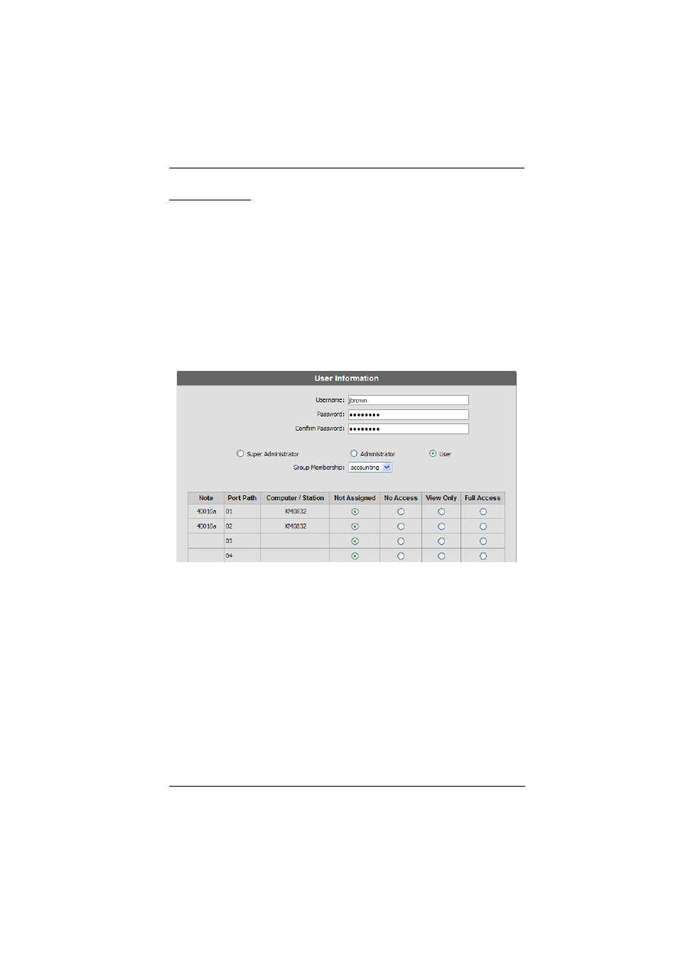 Adding users | ATEN ATEN Matrix KVM KM0832 User Manual | Page 69 / 167