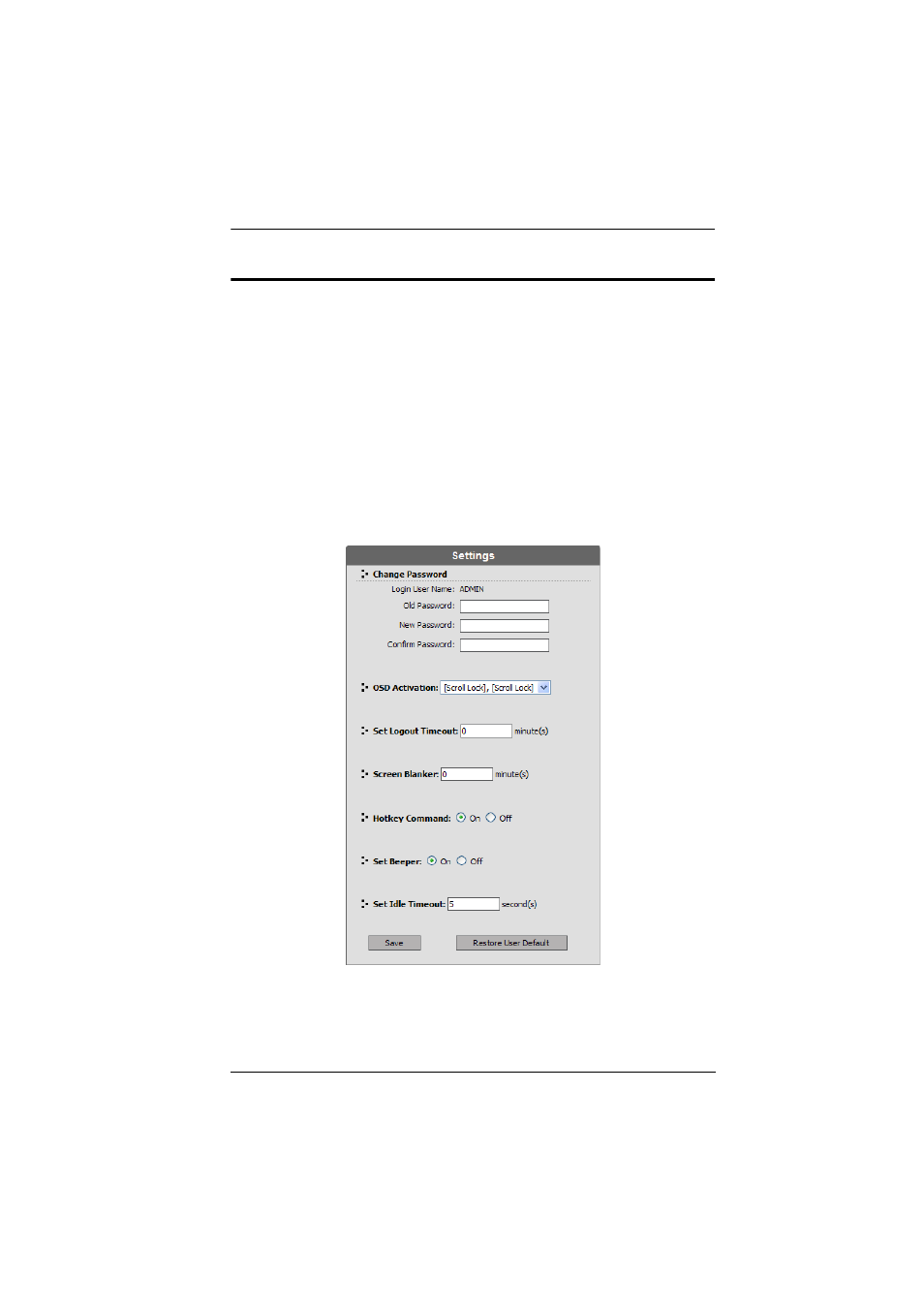 Configuring osd user settings | ATEN ATEN Matrix KVM KM0832 User Manual | Page 89 / 167