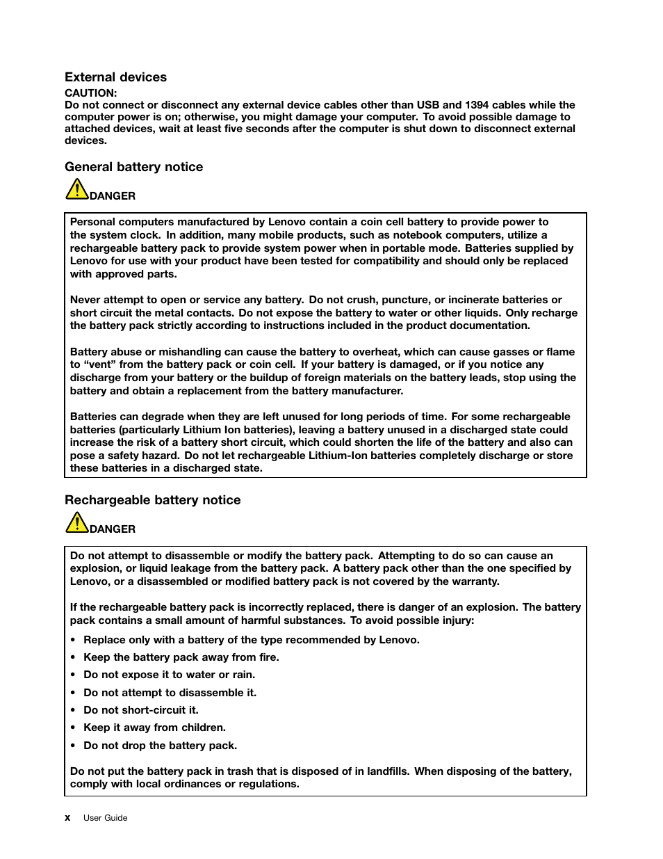 Lenovo ThinkPad Edge E531 User Manual | Page 12 / 182