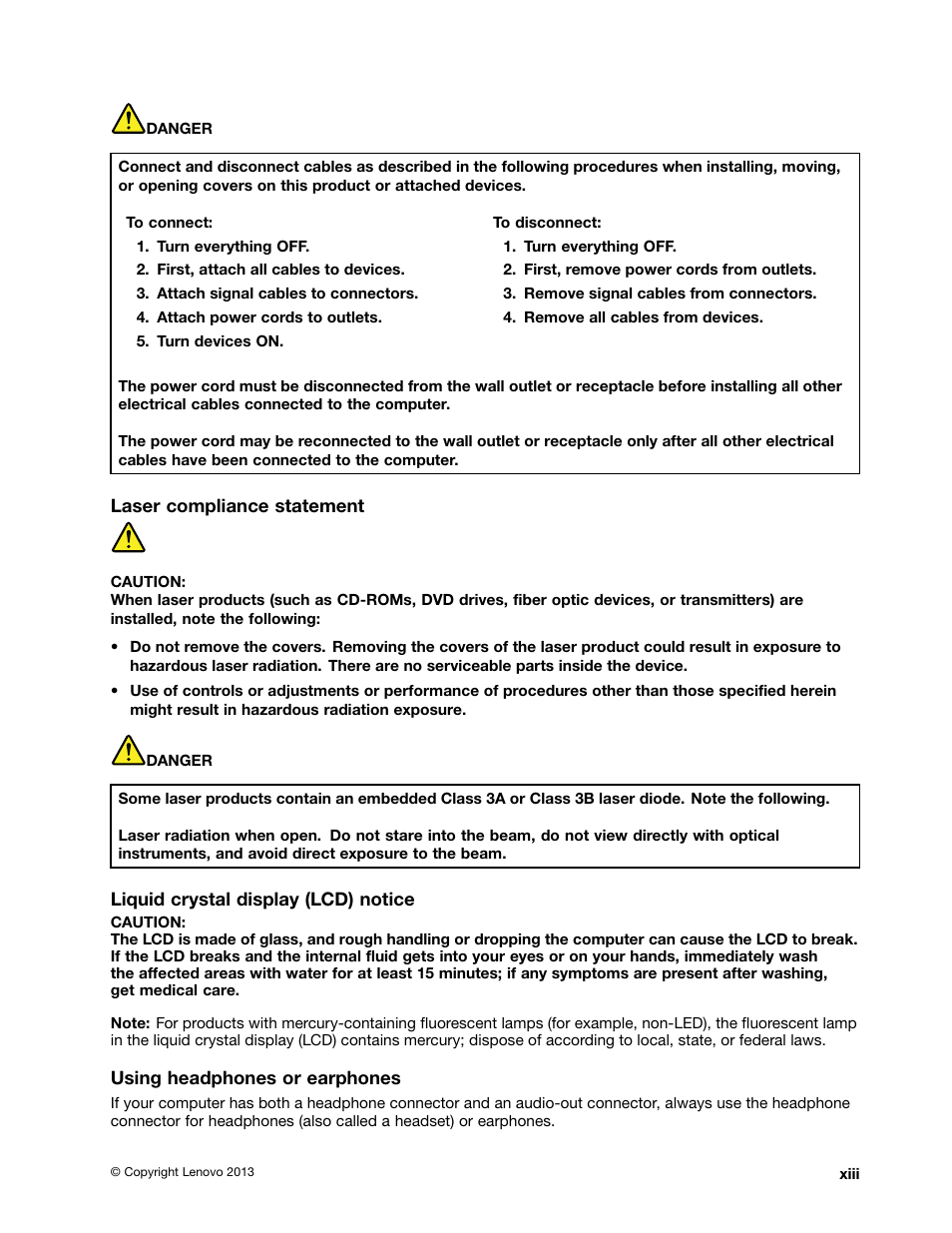 Lenovo ThinkPad Edge E531 User Manual | Page 15 / 182