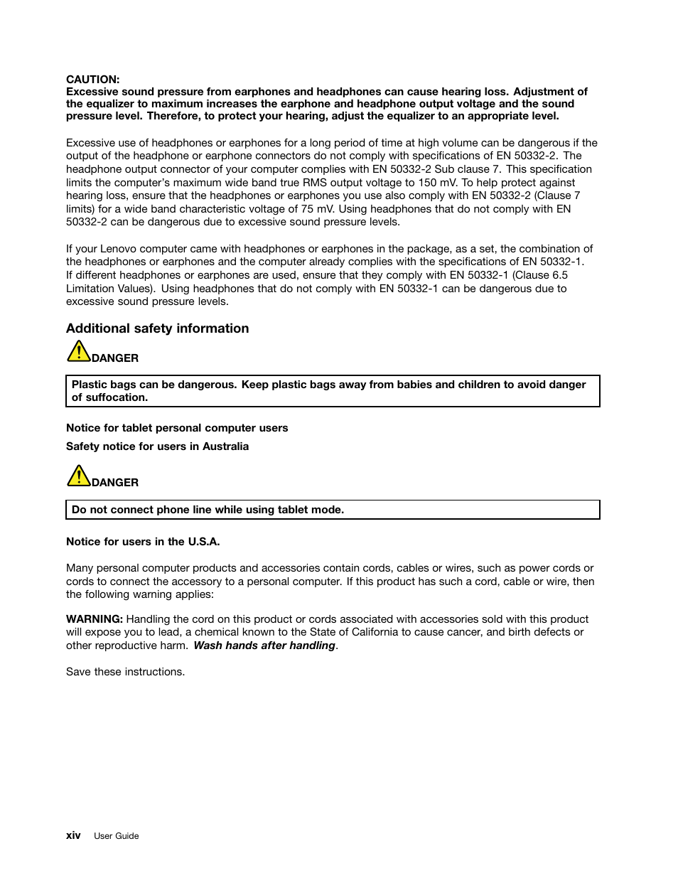 Lenovo ThinkPad Edge E531 User Manual | Page 16 / 182