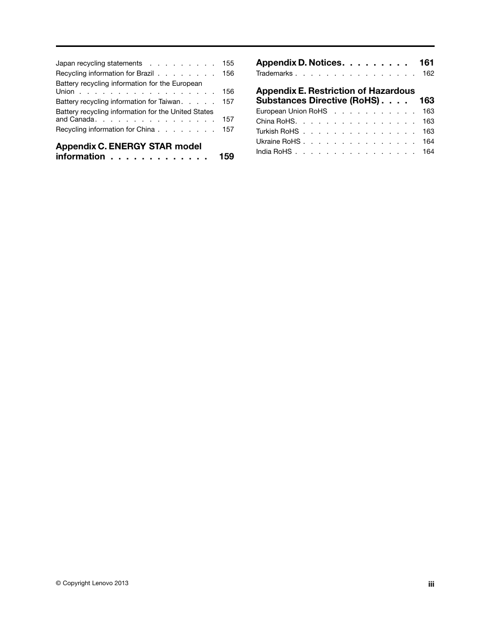 Lenovo ThinkPad Edge E531 User Manual | Page 5 / 182