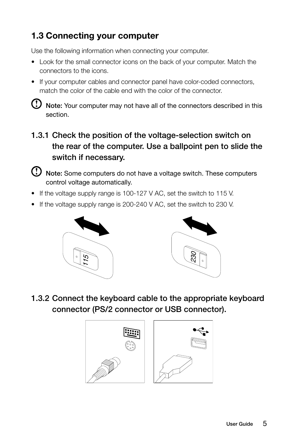 3 connecting your computer | Lenovo IdeaCentre K330 User Manual | Page 10 / 35
