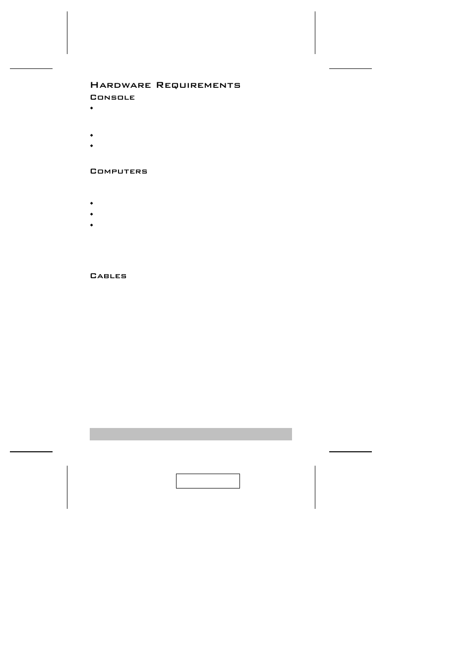 Hardware requirements, Console, Computers | Cables | ATEN ATEN MasterView KVM CS-62 User Manual | Page 5 / 16