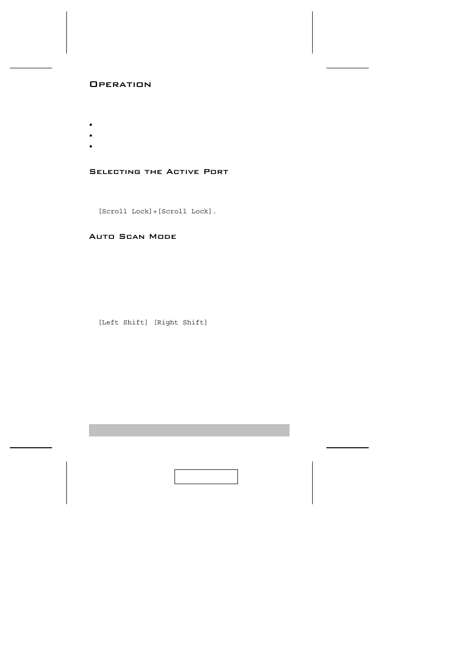 Operation, Selecting the active port, Auto scan mode | ATEN ATEN MasterView KVM CS-62 User Manual | Page 9 / 16