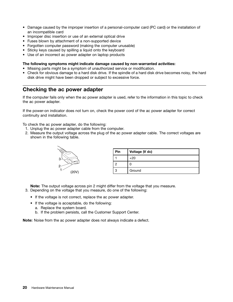 Checking the ac power adapter | Lenovo N20 Chromebook User Manual | Page 26 / 62