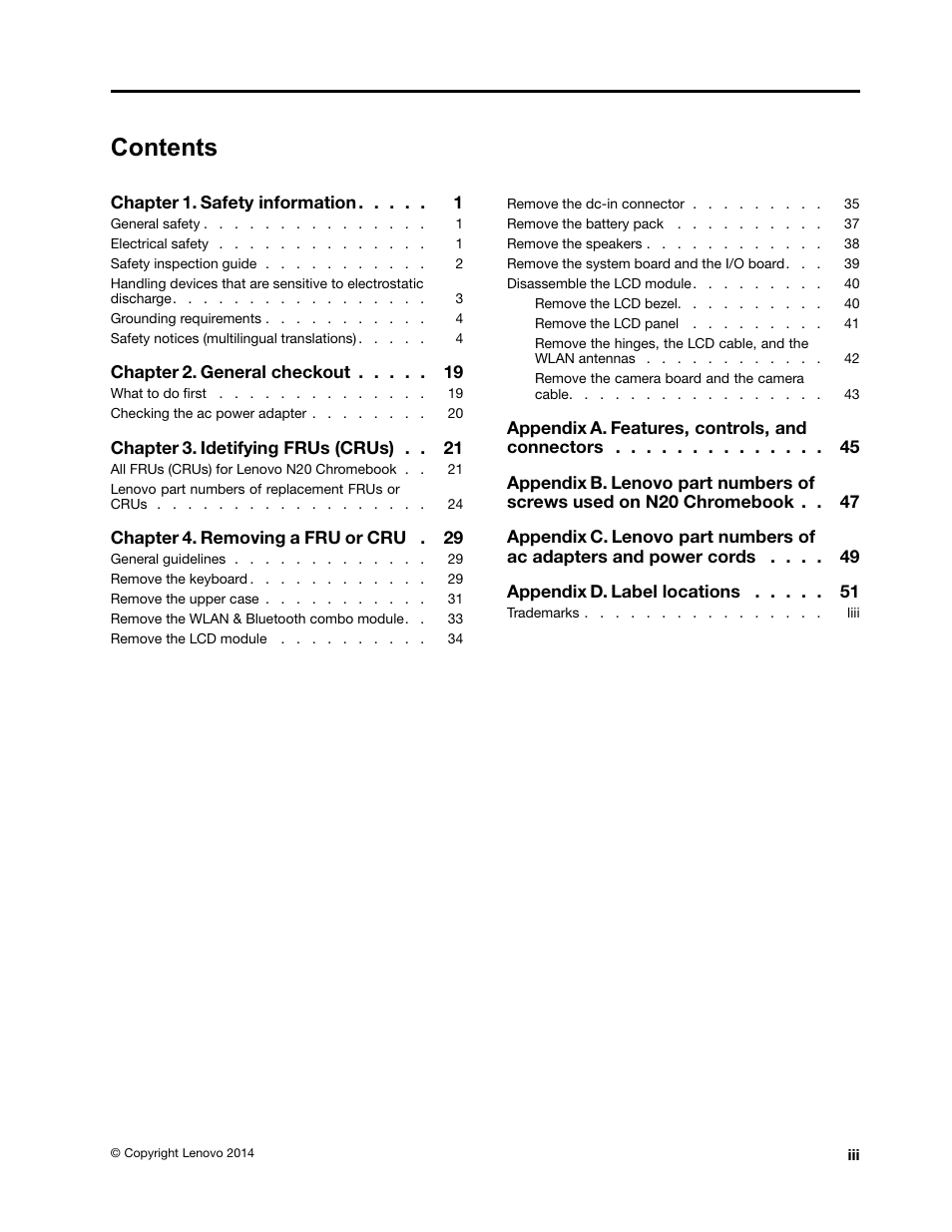 Lenovo N20 Chromebook User Manual | Page 5 / 62