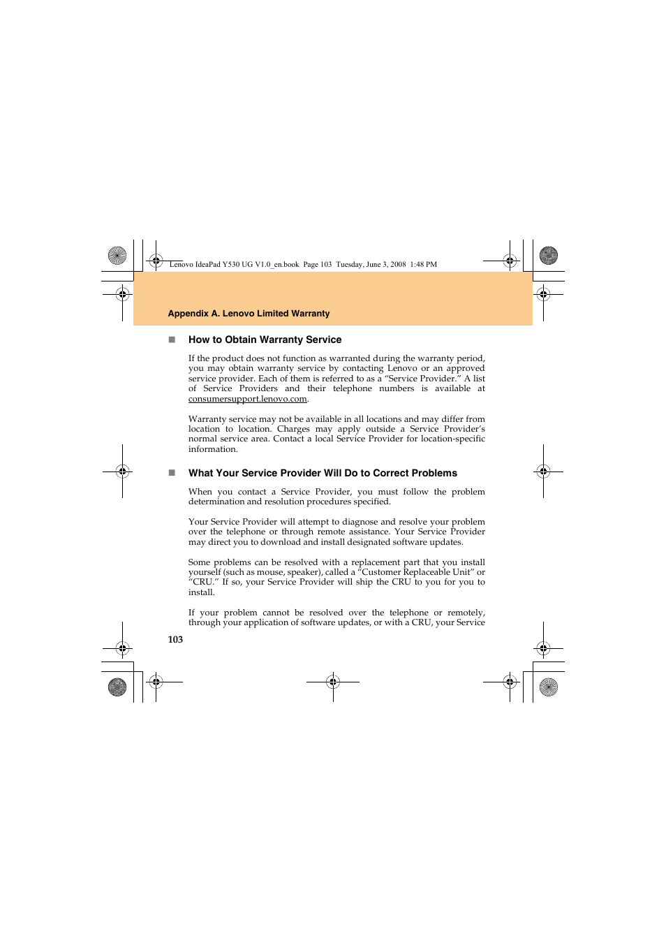 Lenovo IdeaPad Y530 User Manual | Page 112 / 152