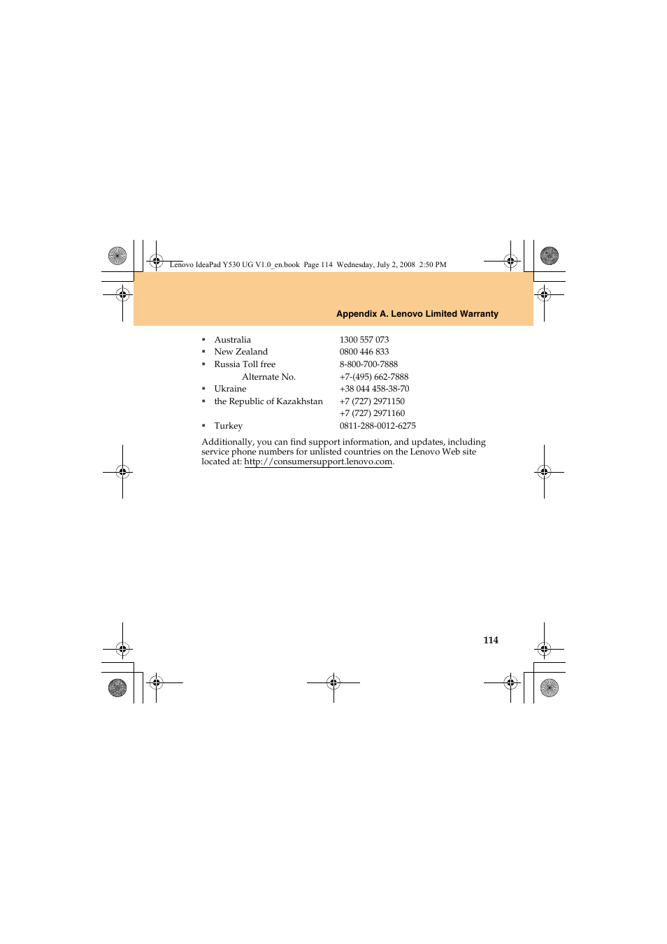 Lenovo IdeaPad Y530 User Manual | Page 123 / 152