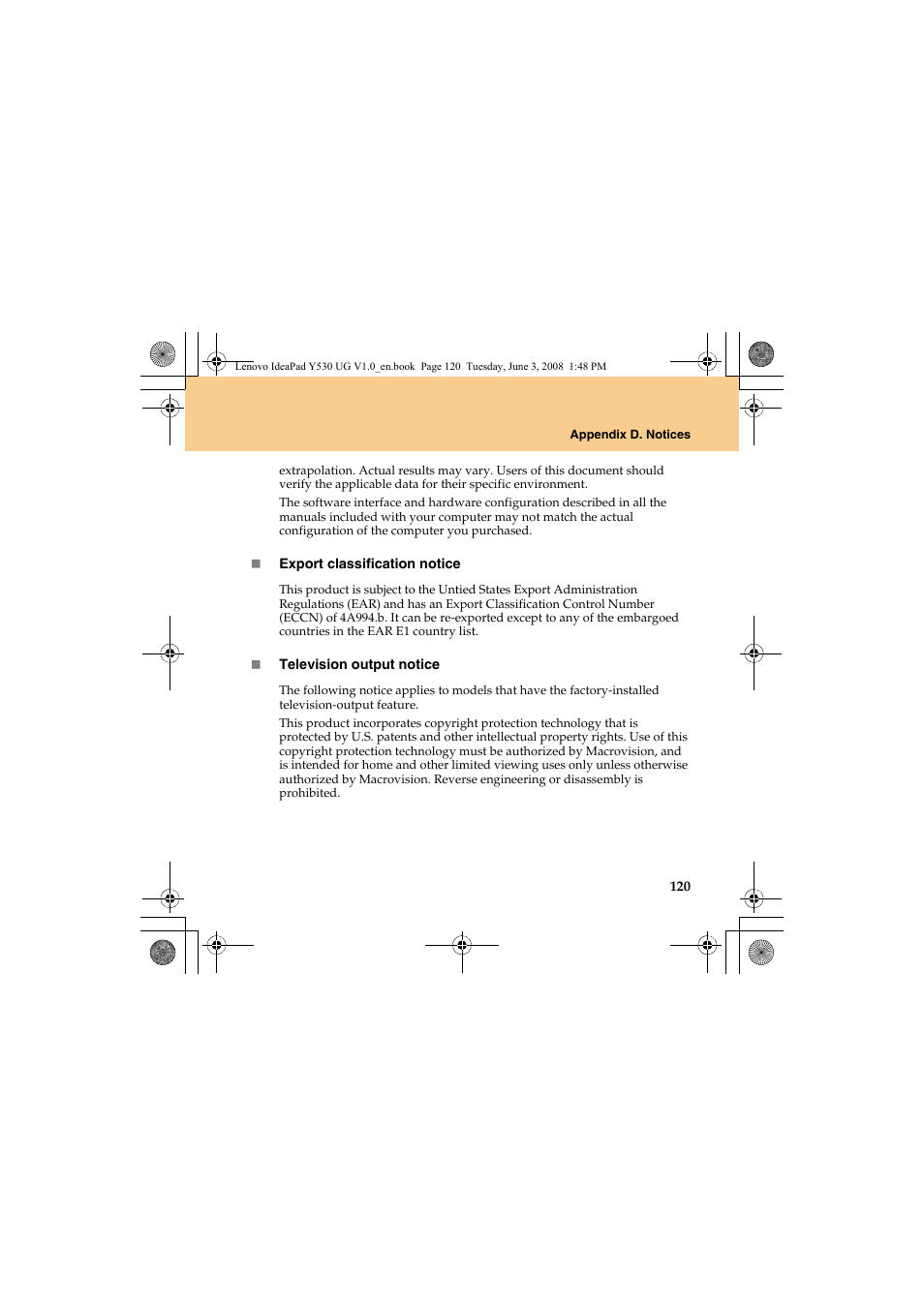 Lenovo IdeaPad Y530 User Manual | Page 129 / 152